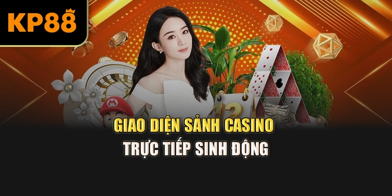 Giao diện sảnh casino trực tiếp sinh động