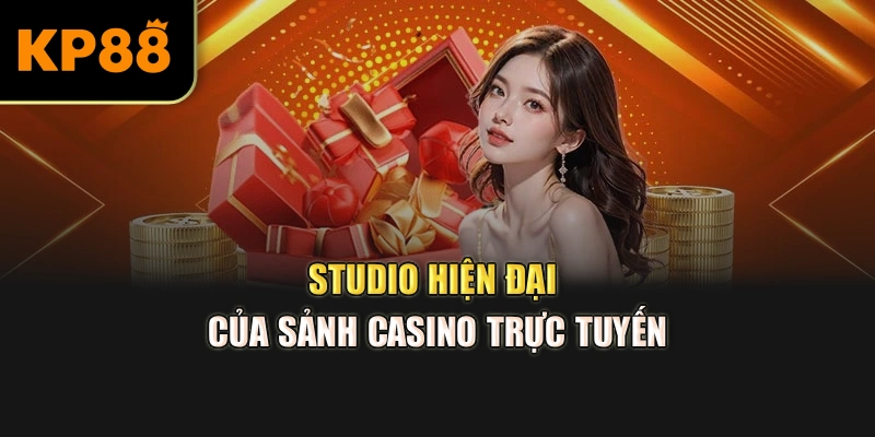 Studio hiện đại của sảnh casino trực tuyến